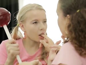 Teens Love Candy And The Taste Of Lesbian Pussy